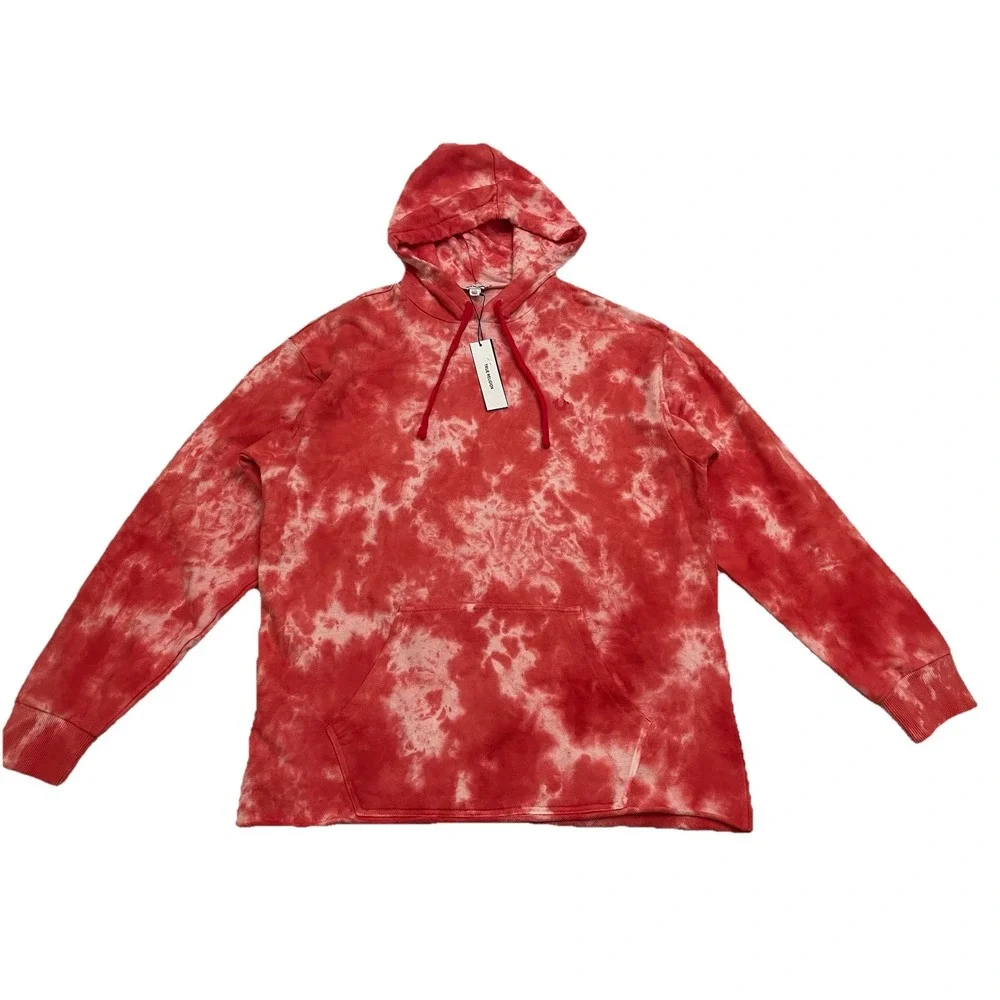 NEW True Religion Tie Dye Hoodie Men's Large Red / White Logo RETAIL $129
